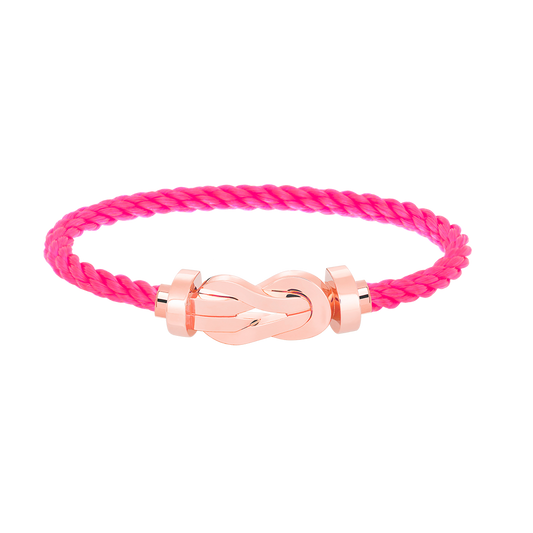 FRED CHANCE LARGE 8 FIGURE BUCKLE NO DIAMOND BRACELET ROSE GOLD