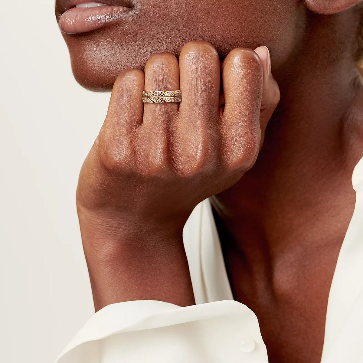 18K Yellow Gold Victoria Vine Ring