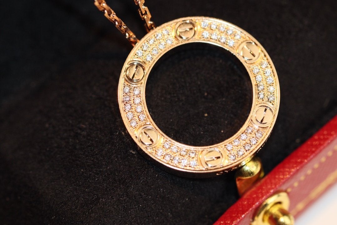CARTIER LOVE NECKLACE ADJUSTABLE ROSE GOLD