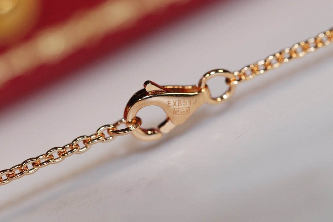 CARTIER LOVE NECKLACE PINK GOLD AND SILVER
