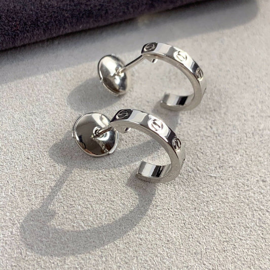 CARTIER LOVE EARRINGS 2.65MM SILVER