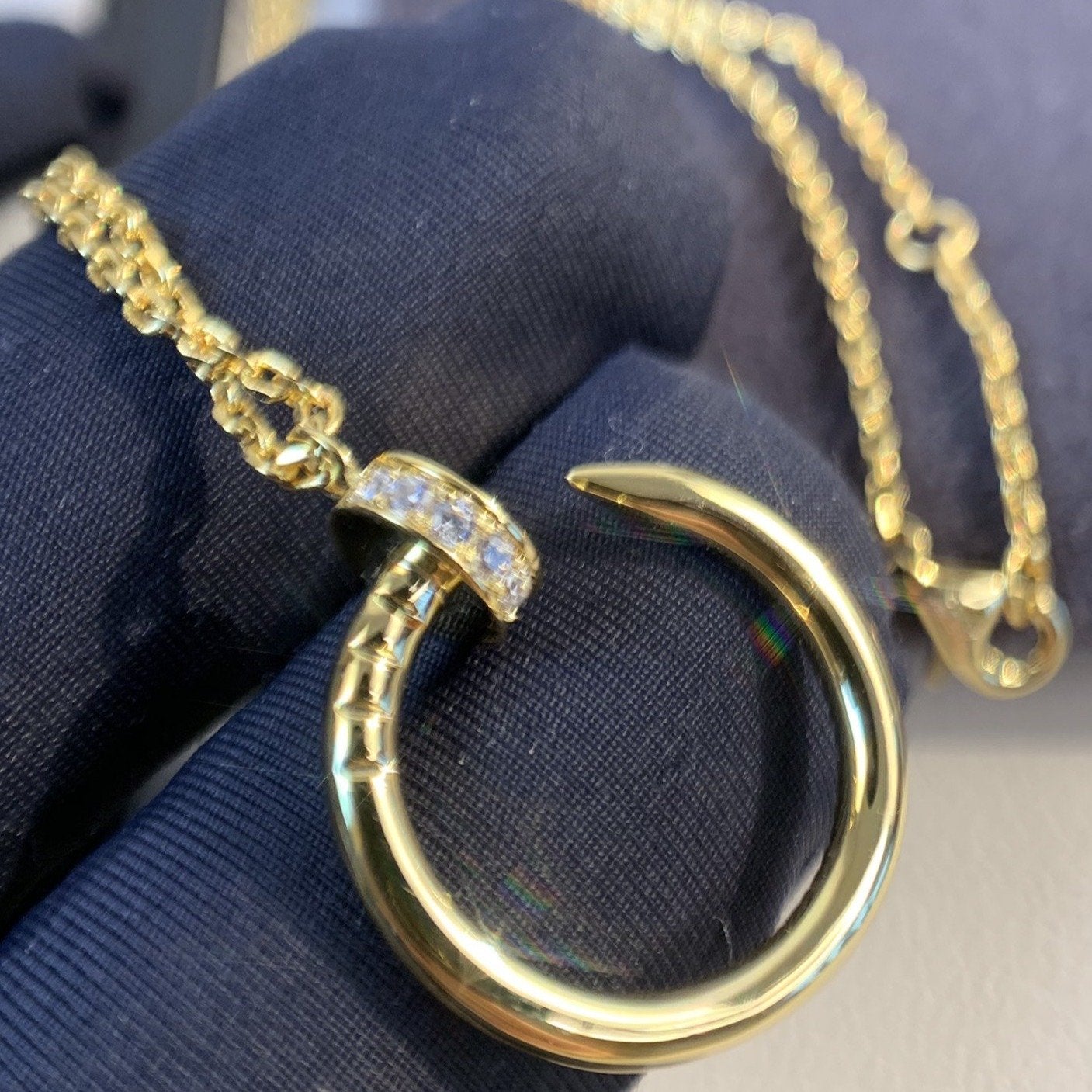 CARTIER JUSTE NECKLACE GOLD DIAMONDS