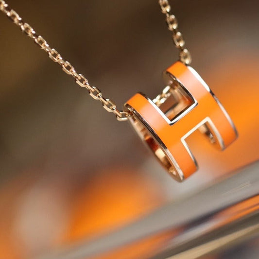 HERMES POP H PEDANT PINK GOLD