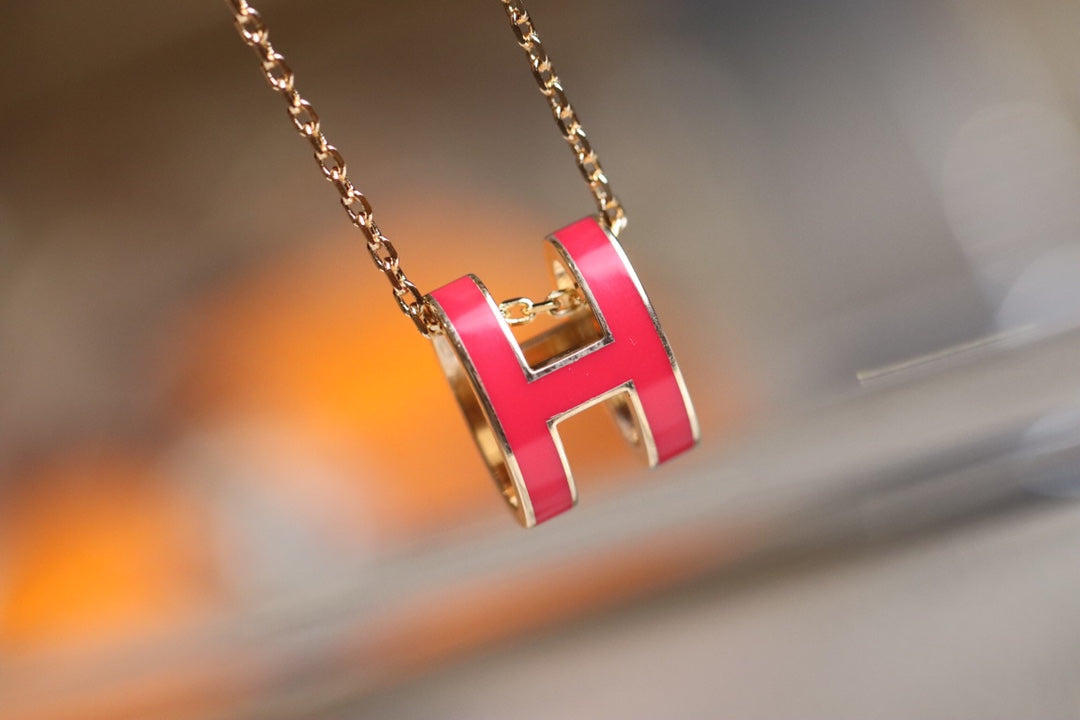 HERMES POP H PEDANT PINK GOLD