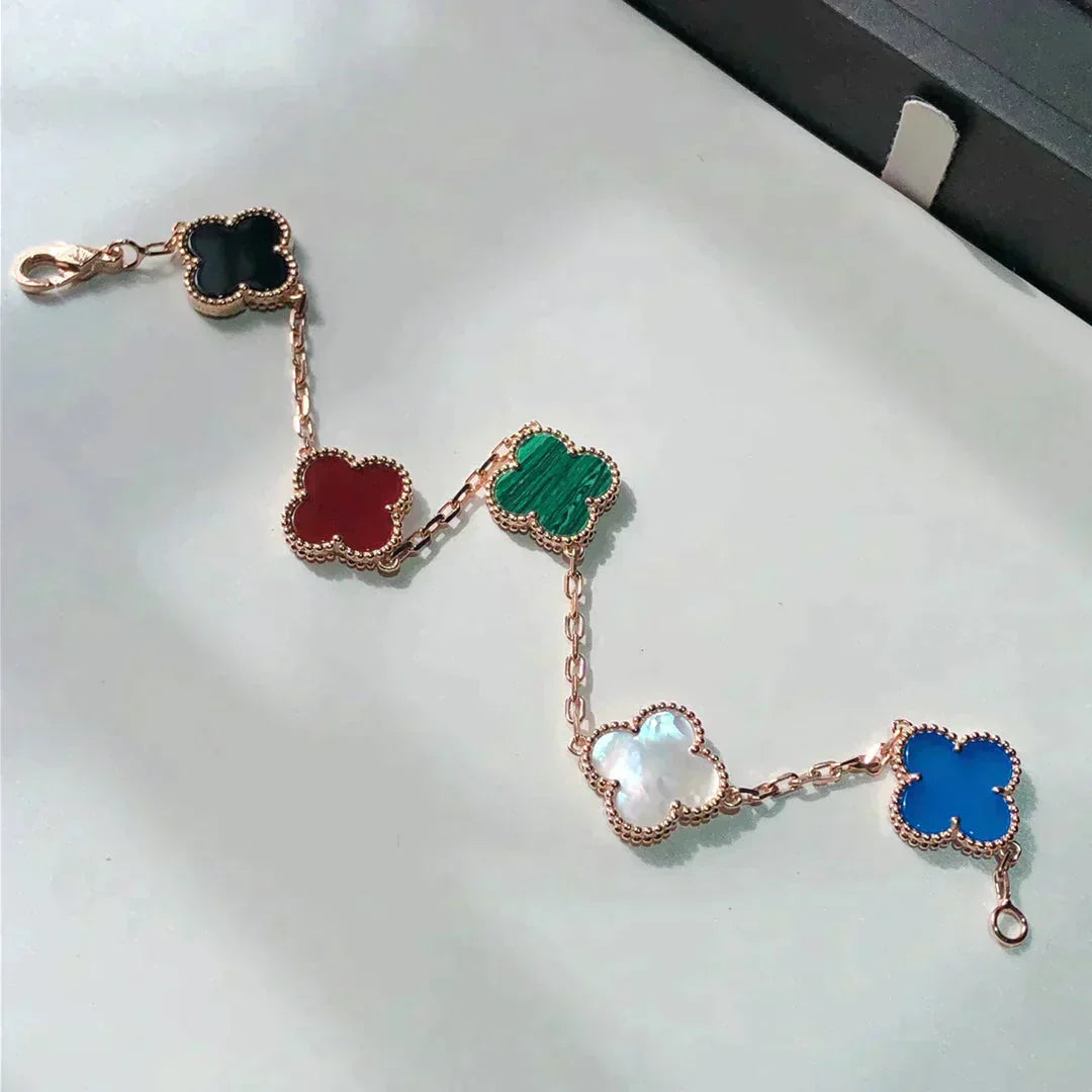 VCA CLOVER 5 MOTIFS MULTICOLOR BRACELET
