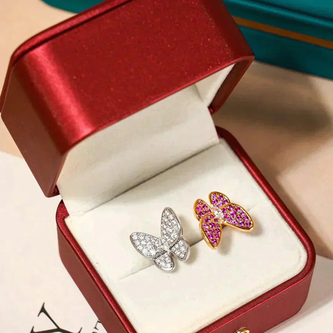 VCA TWIN BUTTERFLY DIAMOND RING