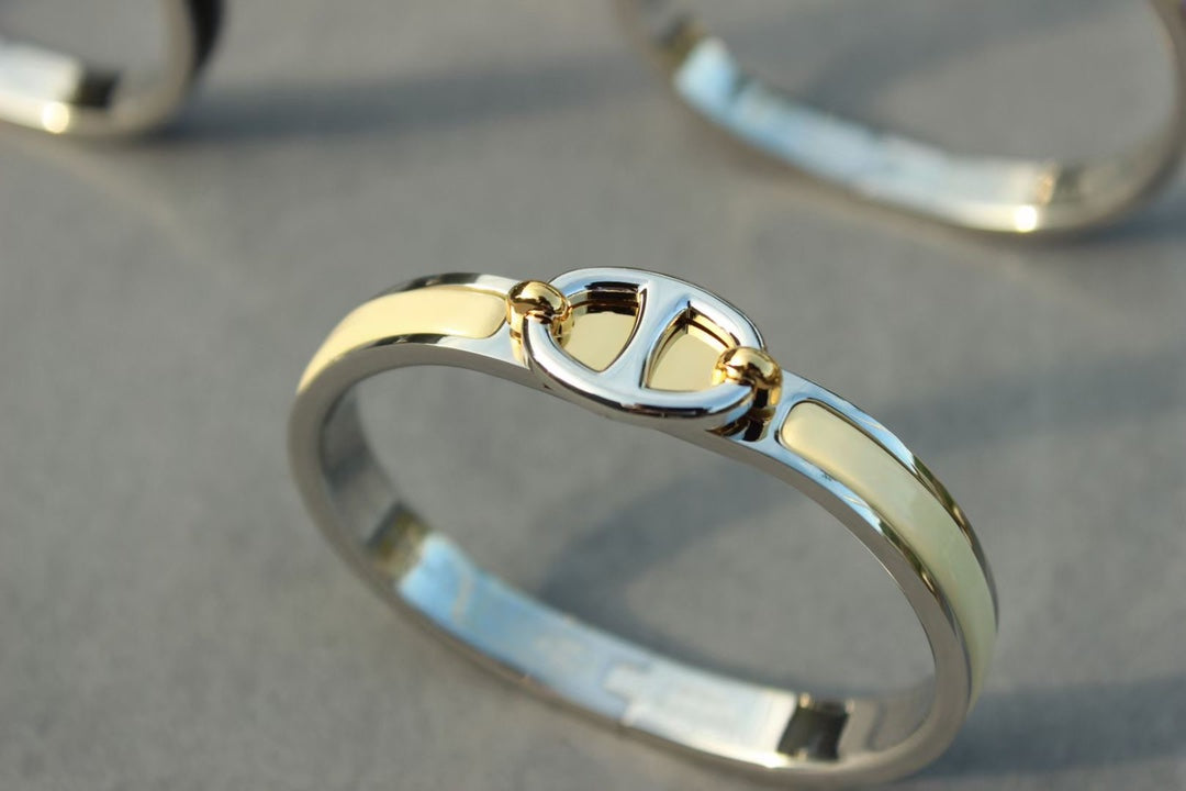 HERMES CLIC CHAINE SILVER BRACELET
