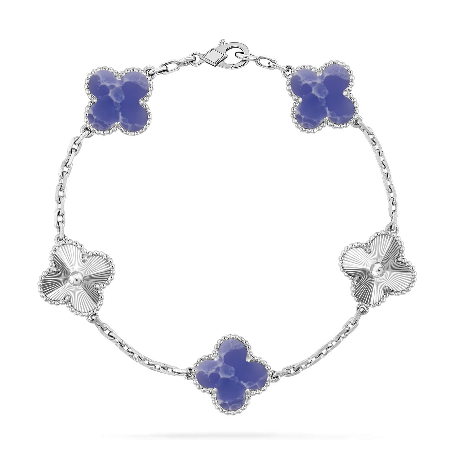 VCA CLOVER 5 MOTIF BLUE VEINS BRACELET COLLECTION