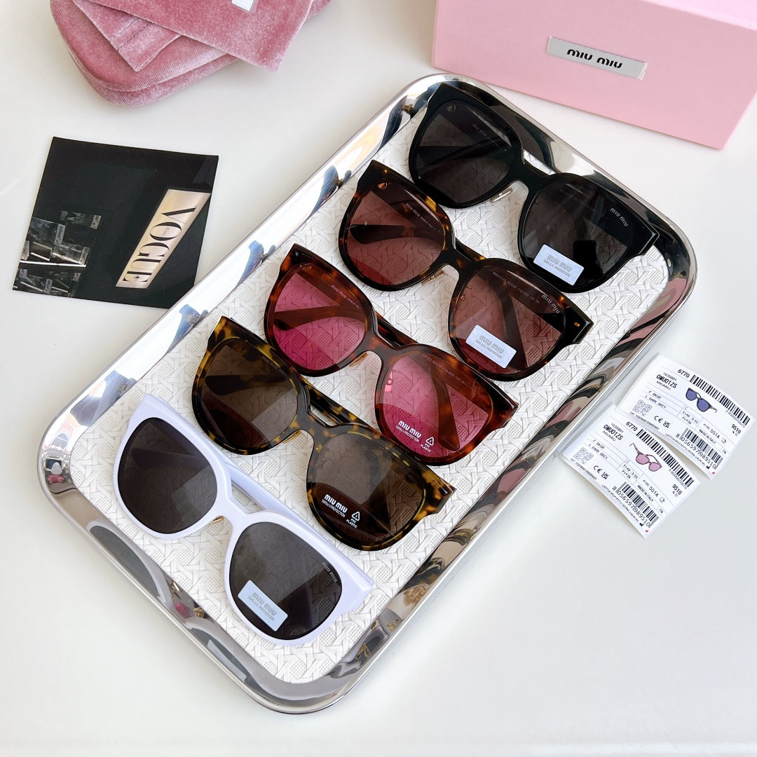 MIU MIU LOGO SUNGLASSES SMU 01ZS 573436 IN ACETATE
