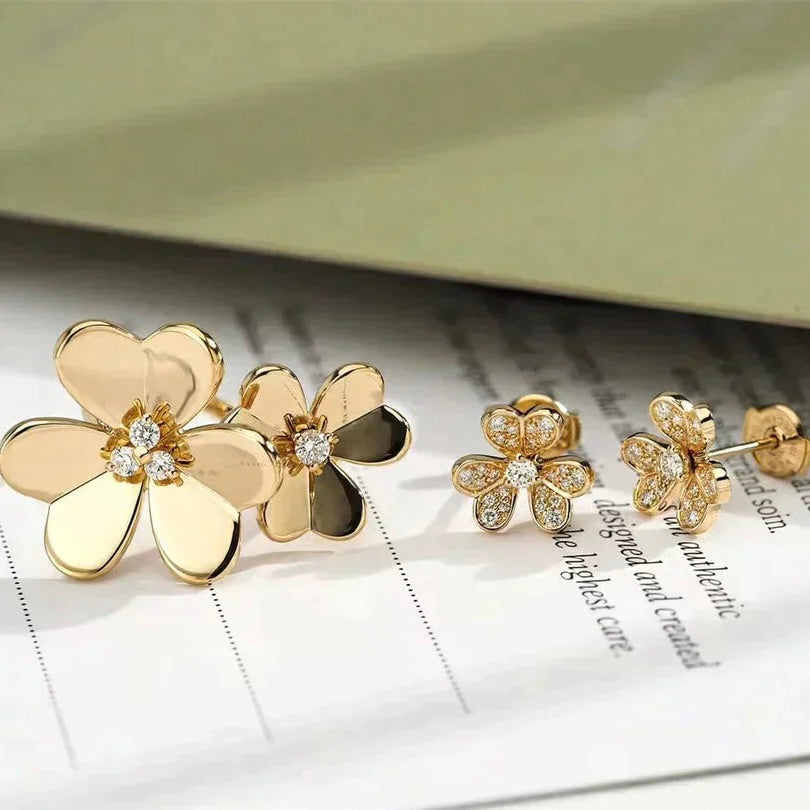 VCA CLOVER COMOS GOLD DIAMOND RING