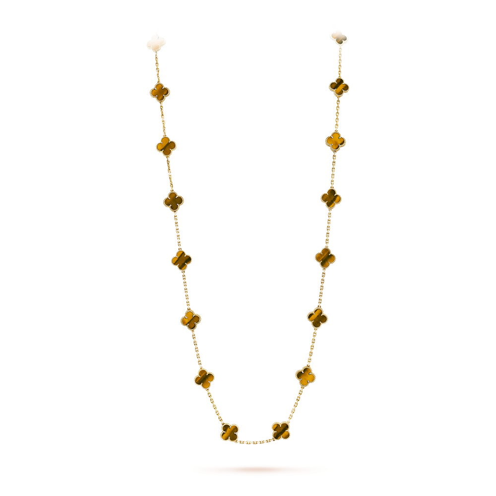 VCA CLOVER 20 MOTIFS TIGER EYE ROSE GOLD