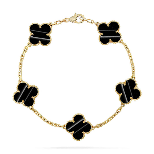 VCA CLOVER 5 MOTIF PULSAR STONE BRACELET COLLECTION