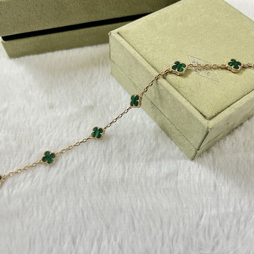 VCA CLOVER 6 MOTIF MALACHITE BRACELET
