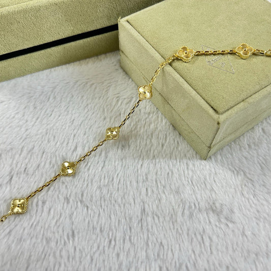 VCA CLOVER 6 MOTIF DIAMOND BRACELET
