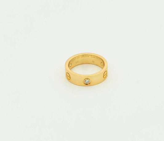 CARTIER LOVE RING 5.5MM 3 DIAMONDS GOLD