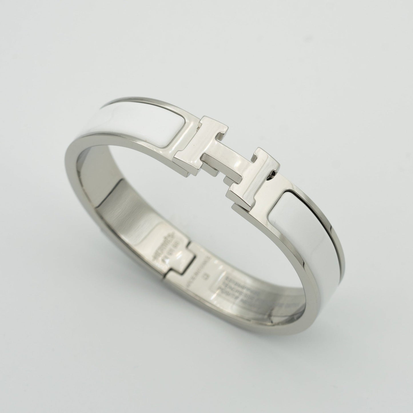 HERMES H WHITE BRACELET