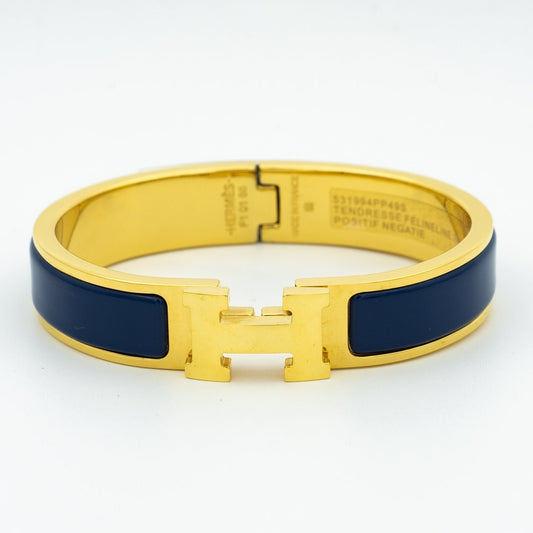 HERMES H BLUE BRACELET