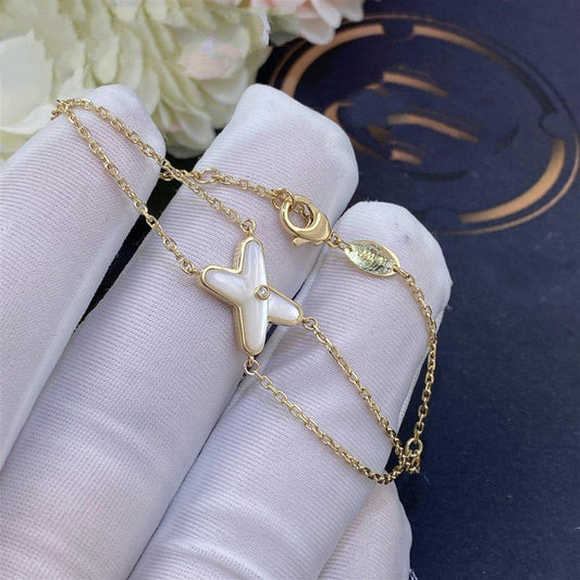 CHAUMET JEUX BRACELET WHITE MOP GOLD 1 DIAMOND