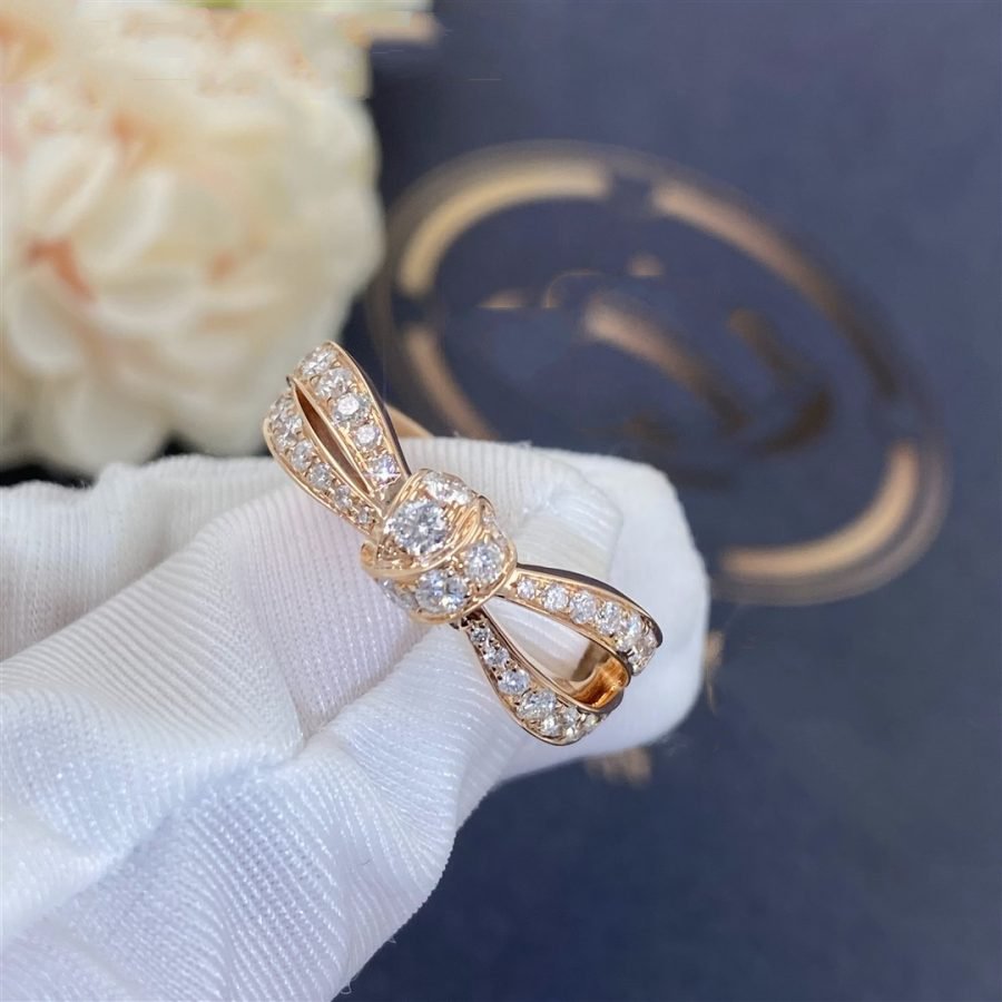 CHAUMET LIENS PINK GOLD DIAMOND RING