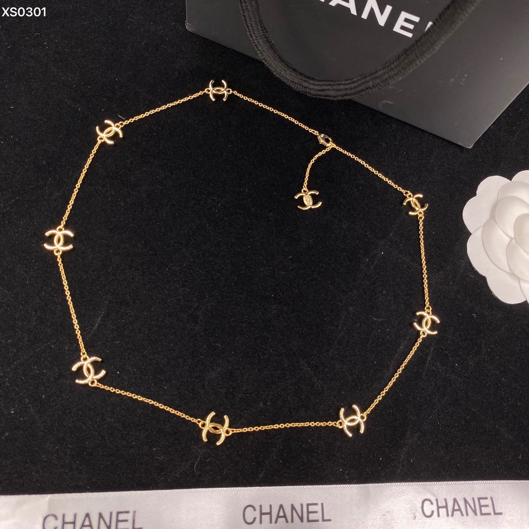 18K Chanel Multi-Logo Necklace