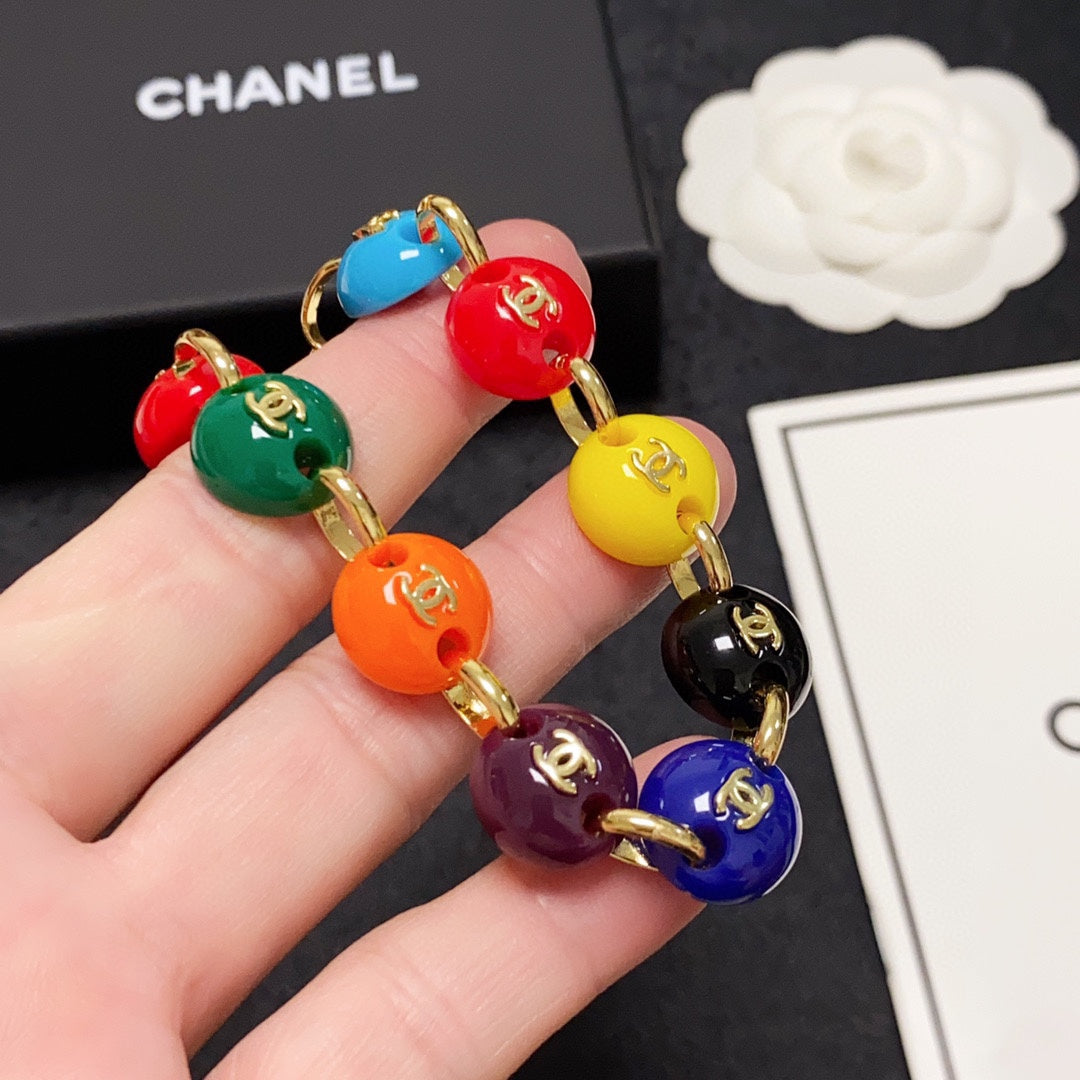 18K Chanel Color Beads Necklace