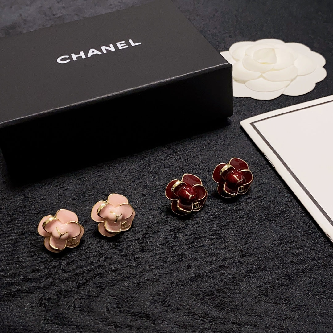 18K Chanel Camellia Earrings