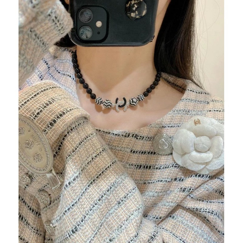 18K Chanel 24C Black Diamond Necklace