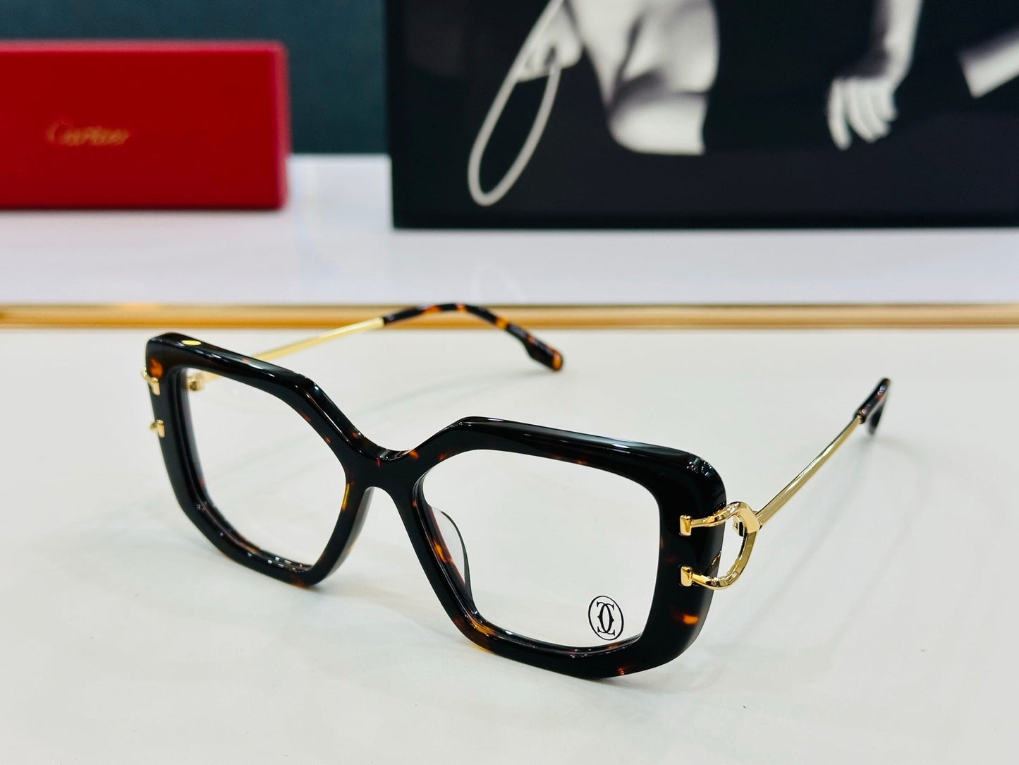CARTIER SQUARE FRAME SUNGLASSES CT0531S IN ACETATE AND METAL