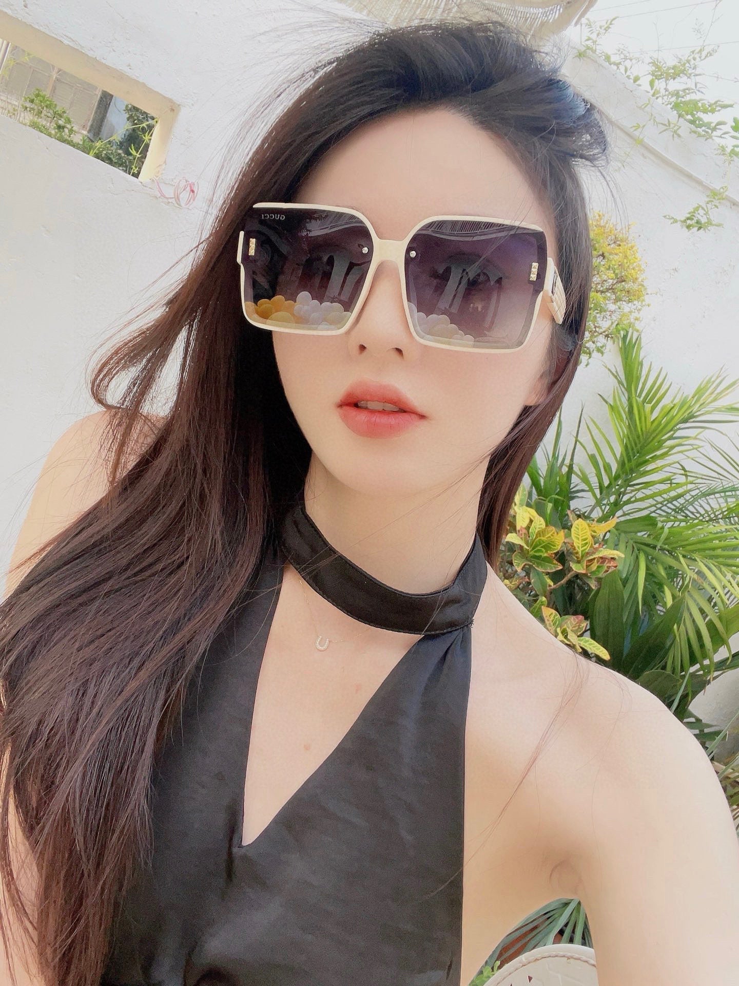 GUCCI GEOMETRIC FRAME SUNGLASSES G2519 IN ACETATE