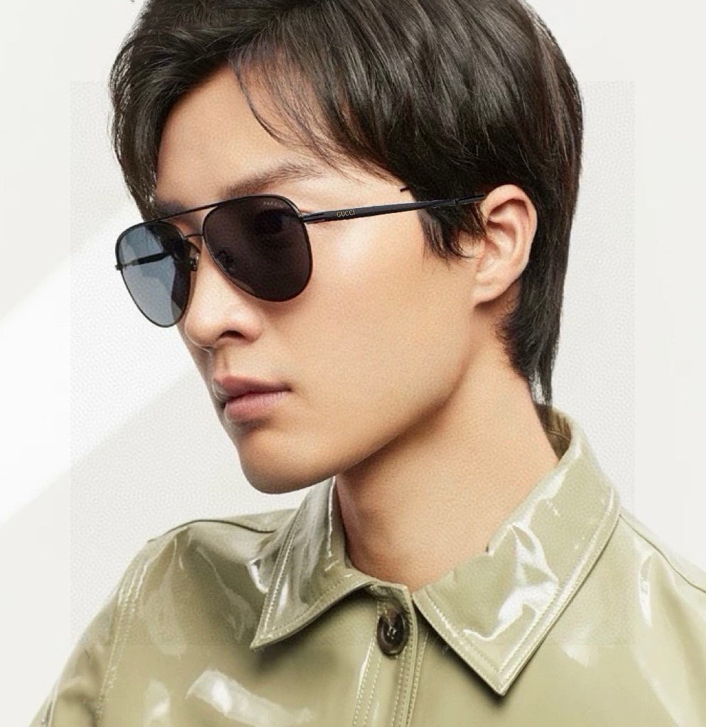 GUCCI AVIATOR FRAME SUNGLASSES 3371 IN METAL