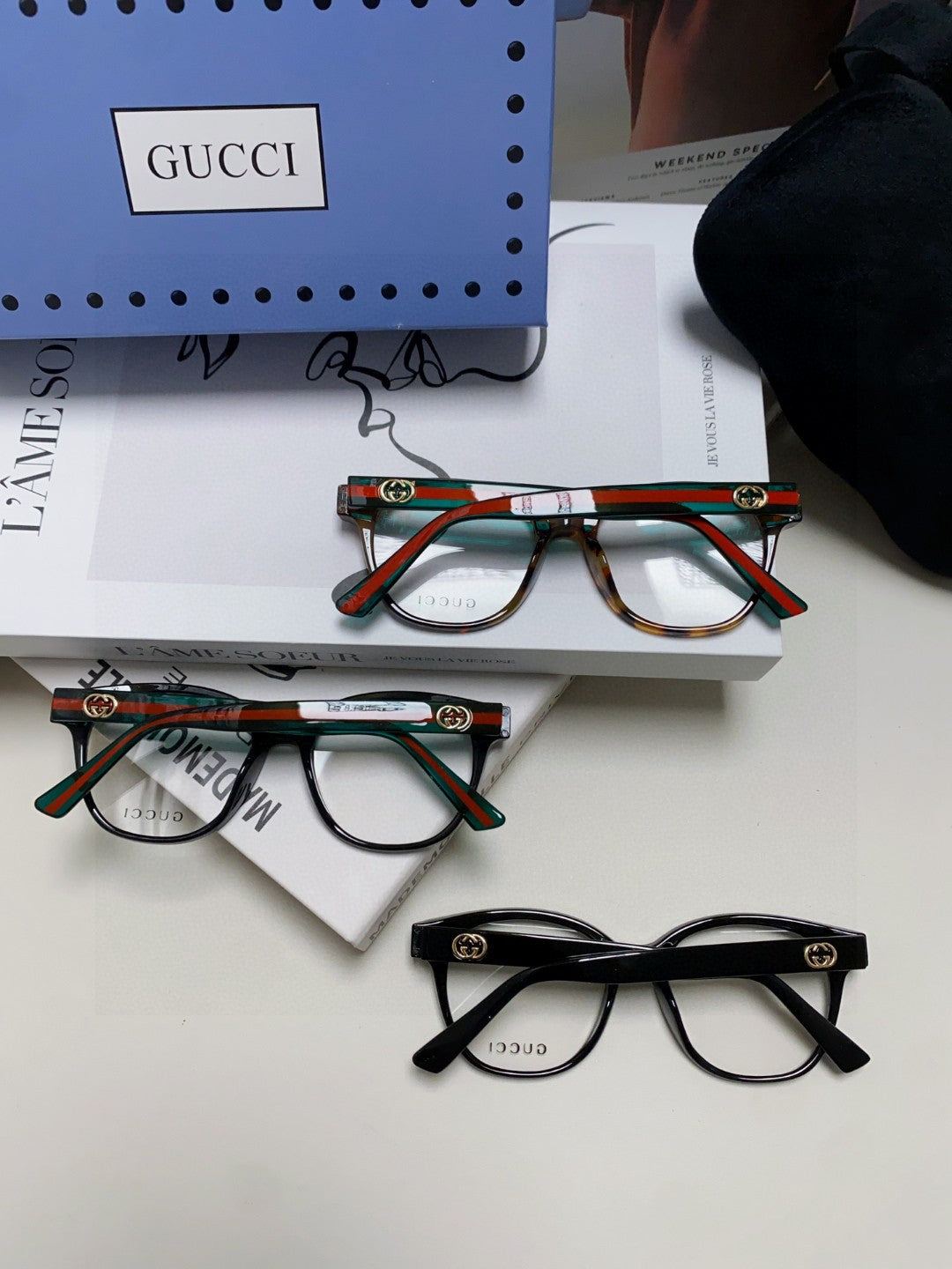 GUCCI BUTTERFLY FRAME SUNGLASSES 570220 IN ACETATE