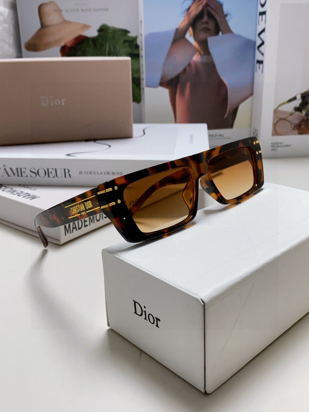 DIOR SIGNATURE SUNGLASSES 571587 IN HAVANA ACETATE