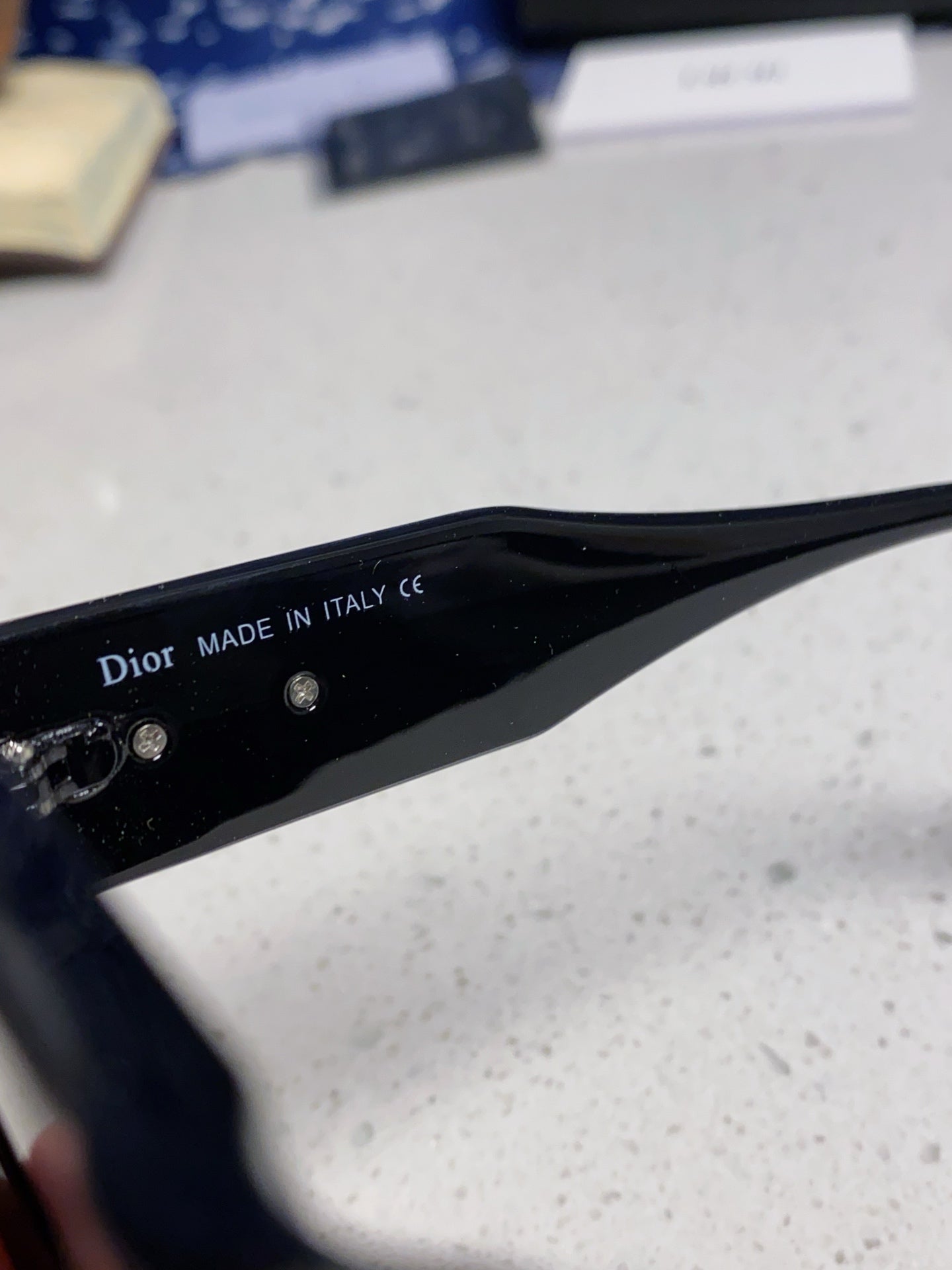 DIOR MONTAIGNE SUNGLASSES 578115 IN BLACK ACETATE