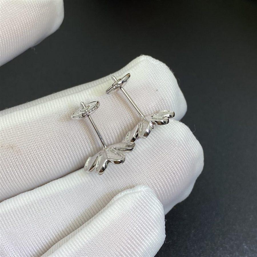 VCA FRIVOLE MINI SILVER FLOWER EARRINGS