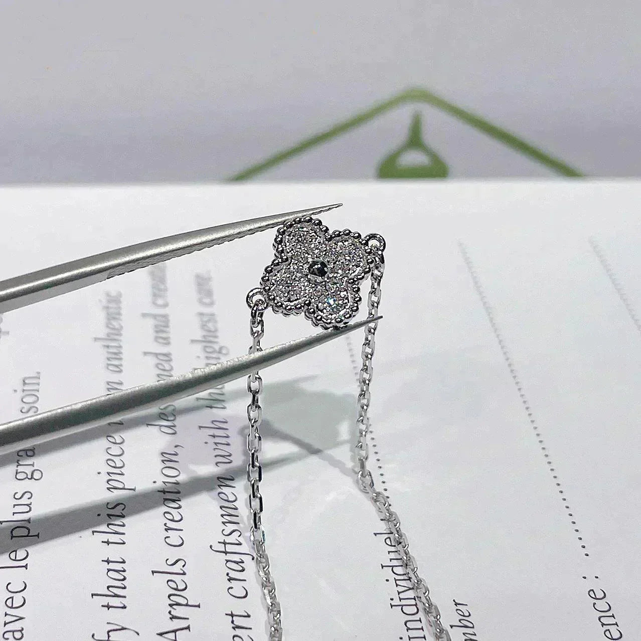 VCA CLOVER SINGLE FLOWER BRACELET SILVER