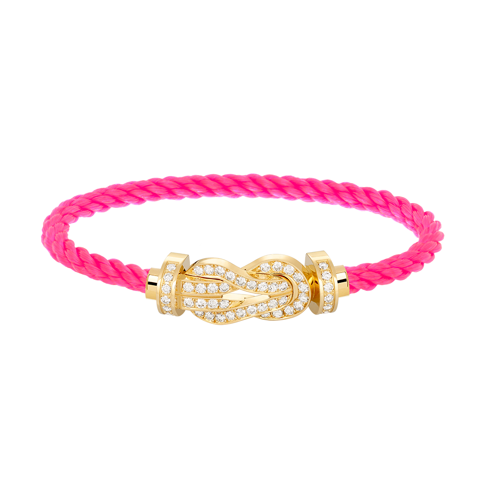 FRED CHANCE LARGE 8 FIGURE BUCKLE FULLDIAMOND BRACELET GOLD