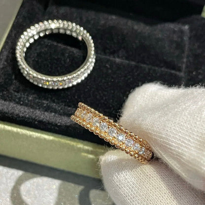 VCA PERLEE DIAMOND ROSE GOLD RING