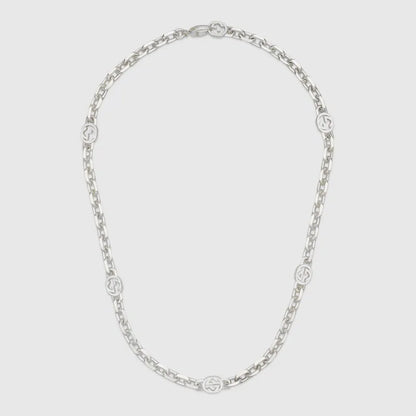 Double Gucci Interlocking Gucci Chain Necklace