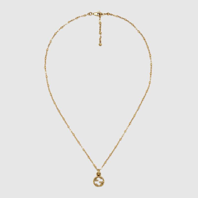 18K Double Gucci Interlocking Gucci Necklace