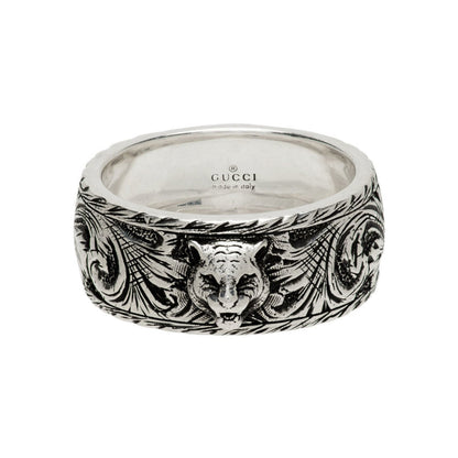 Double Gucci Feline Head Ring