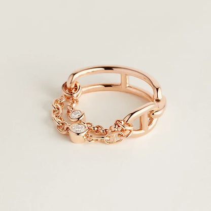 18K Chaine D'Ancre Chaos Hermes Ring