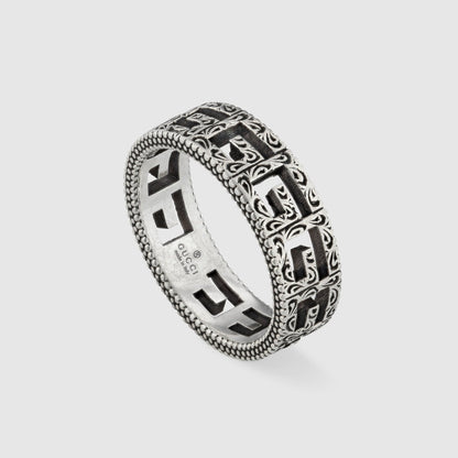 Double Gucci Square Gucci 5mm Ring