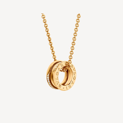 18K B.ZERO1  Demi-Pave Diamonds Necklace