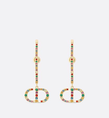 18K Dior 30 Montaigne Crystals Earrings