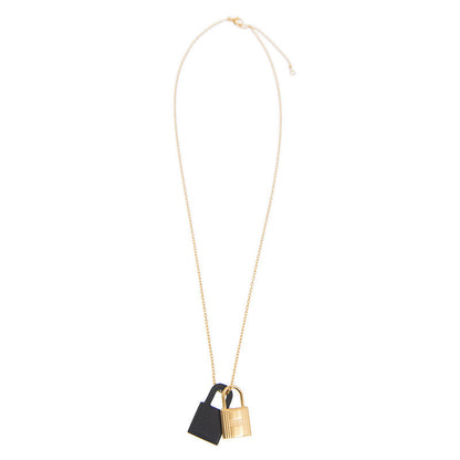 18K O'Kelly Black Pendant Hermes Necklace