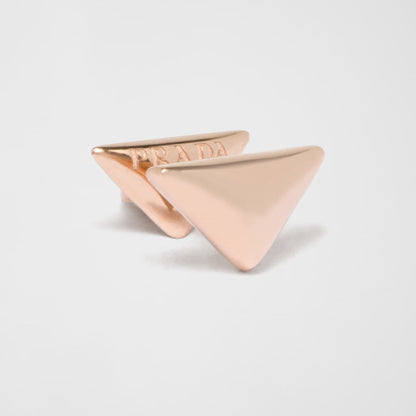 18K Prada Triangle Earrings