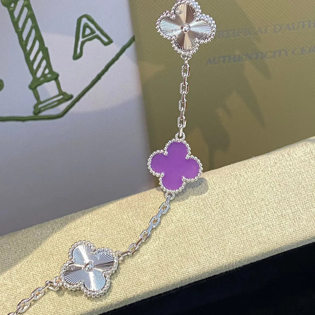 VCA CLOVER 5 MOTIF VIOLET BRACELET COLLECTION
