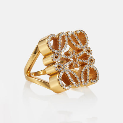 18K LOEWE Anagram Crystals Ring