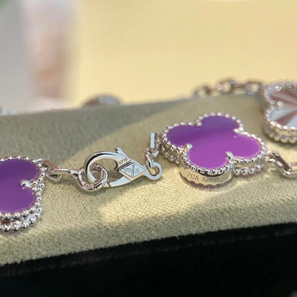 VCA CLOVER 5 MOTIF VIOLET BRACELET COLLECTION