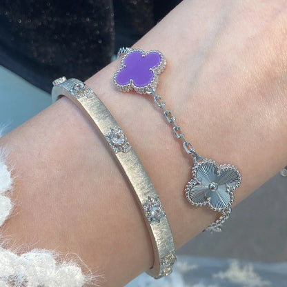 VCA CLOVER 5 MOTIF VIOLET BRACELET COLLECTION